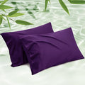 Bedsure Pillow Cases Standard Size, Cooling Pillow Cases, Rayon Derived from Bamboo Plum Pillowcases Standard Set of 2, Breathable & Soft Bedding Pillow Covers with Envelope Closure, 20x26 Inches