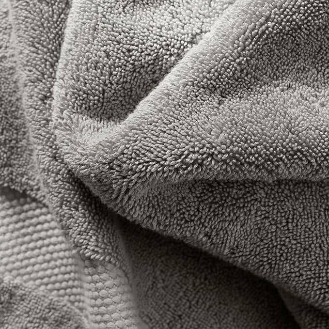 BOLL & BRANCH Plush Bath Sheet Set - Stone - 6 Piece - Includes 2 Oversized Bath Sheets, 2 Hand Towels & 2 Washcloths - 100% Organic Cotton - Ultra Soft & Luxurious - Quick Absorbing