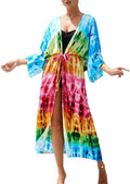 Women Casual Open Front Lightweight Cardigan Long Beach Kimono Cover Up