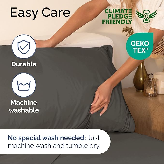 Cal King Size 4-Piece Sheet Set - Extra Soft, Breathable & Cooling - Hotel Luxury Durable Bed Sheets for Women & Men - Deep Pockets, Easy-Fit & Wrinkle-Free - Cool Brown Oeko-Tex