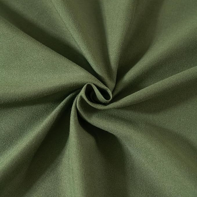 TSUTOMI Bed Skirt Full Size Ruffled Bed Skirt with Split Corners, 14 Inch Drop Dust Ruffle Bed Skirts with Platform, Gathered Style, 100% Microfiber, Green