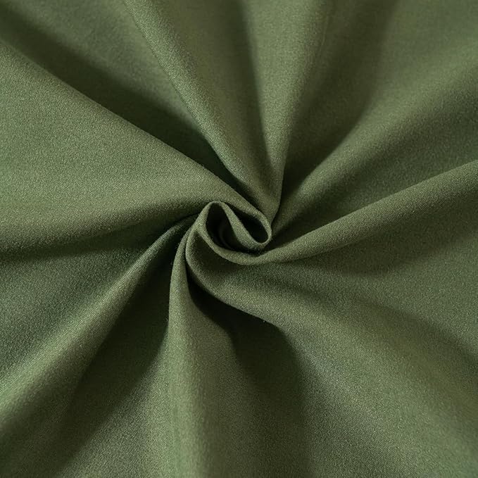 TSUTOMI Green Bed Skirt Twin Size Ruffled Bed Skirt with Split Corners, Twin Bed Skirt 12 Inch Drop, Twin Size Bed Skirt Green for Ruffled Bed Skirt with Split Corners, Bed Skirt Twin Size