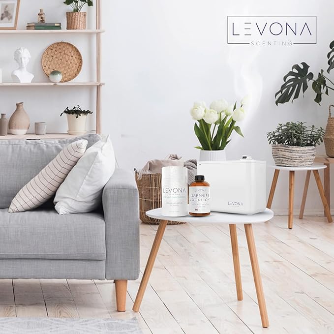 LEVONA Scent 100% Pure Essential Oils for Diffusers and Humidifier, 700ml Aromatherapy Scented Oils Perfect for Sleep, Relaxation and Stress Relief, Made in USA (Sapphire-Moonlight, 700ml)