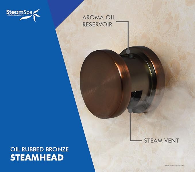 STEAMSPA 12kW Steam Sauna Generator Sentry Series 240V Steam Generator with Touch Screen, Steamhead, Built-in Steam Shower Auto Drain, ACU Quickstart Steam Bath Generator (Bronze)