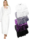 Womens Plush Fleece Bath Robe, Fluffy Long Bathrobe, Great Gift for Mother's Day, Grandma, Daughter, Sister, Wife, Friend