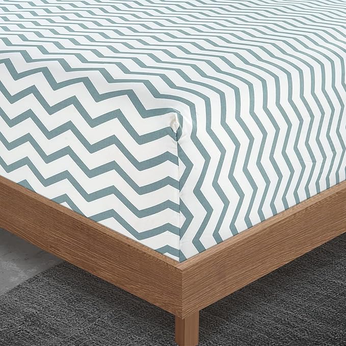 LANE LINEN Twin XL Sheets for Adjustable Bed Split King – 450 Thread Count 100% Cotton Bedsheets, Soft & Breathable Sateen Sheets, 15” Deep Pocket Fitted Sheet, Premium Hotel Quality, Chevron