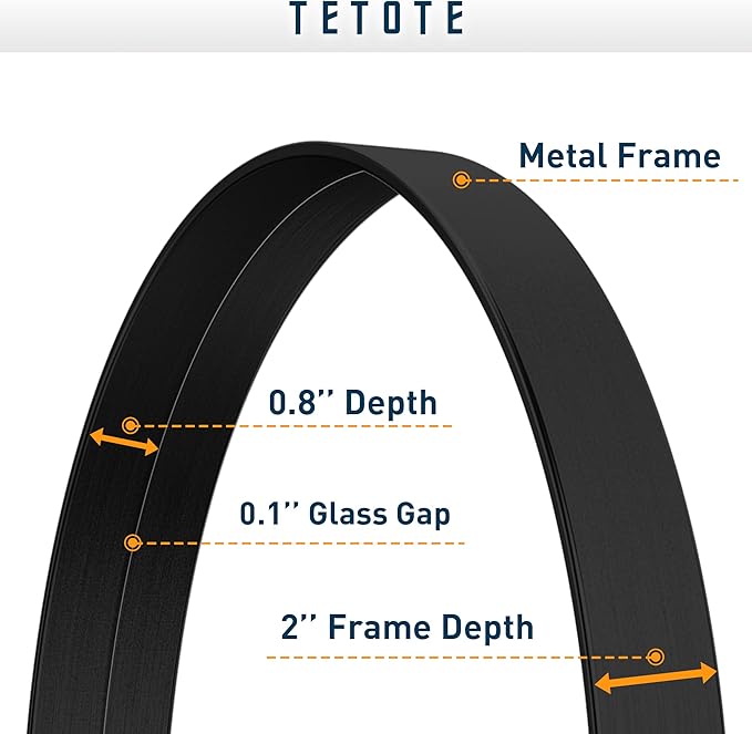TETOTE Black Round Mirror, 36 Inch Matte Metal Framed Circle Bathroom Mirrors, Wall Mounted Modern Decorative Farmhouse Mirror for Vanity Entryway