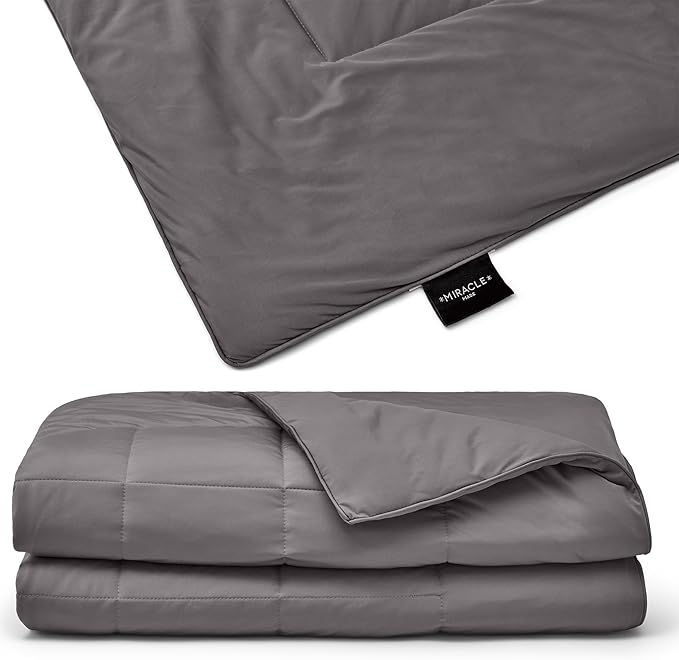 Miracle Made Soft Cooling Comforter – All-Season Silver-Infused Cozy Cotton Fabric – Lightweight, Hypoallergenic Bedding for Hot Sleepers, King Size Blanket, Stone