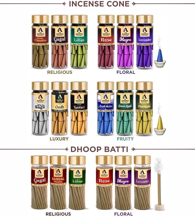 The Aroma Factory White Sage Charcoal Free Incense Stick, Scented Agarbatti, 100% Herbal Premium Aromatherapy, Meditation Prayer Relaxation, Crafted for Luxury Seekers (100g)