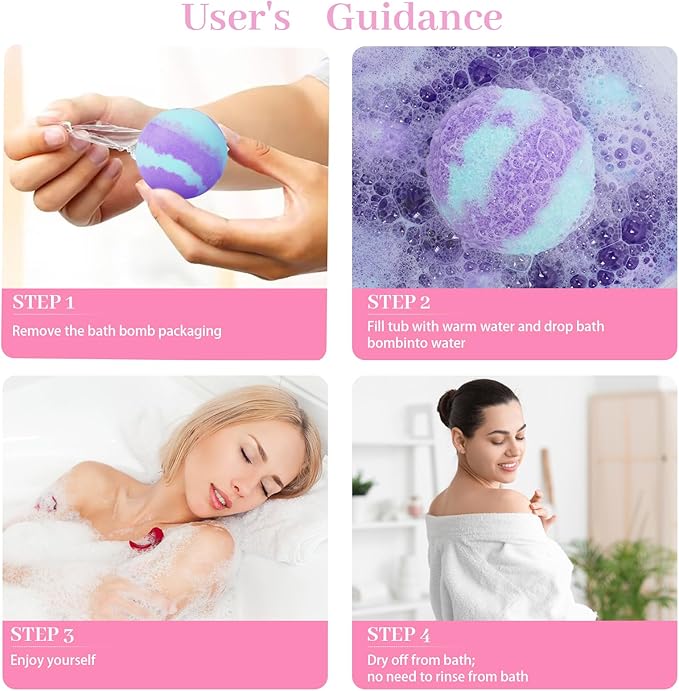 5.3 OZ Extra Large Bath Bombs Gift Set for Women, Girlfriend, Adults, Girls, Kids, 12 Pcs XXL Organic Natural Handmade Bathbombs for Skin Moisturizing, Bubble Spa Bath, Mothers Day Gift for Wife