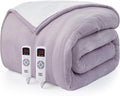 EHEYCIGA Heated Blanket Electric Blanket Queen Size - Heating Blanket with 9 Heating Levels & 10 Hours Auto Off, Soft Cozy Sherpa Washable Dual Control Blanket with Fast Heating, 84 x 90 Inches