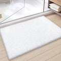 Color&Geometry White Large Bathroom Rugs, Absorbent, Non Slip, Soft, Washable, Quick Dry, 24"x36" Bath Mats for Bathroom, Microfiber Bath Rug Shower Mat