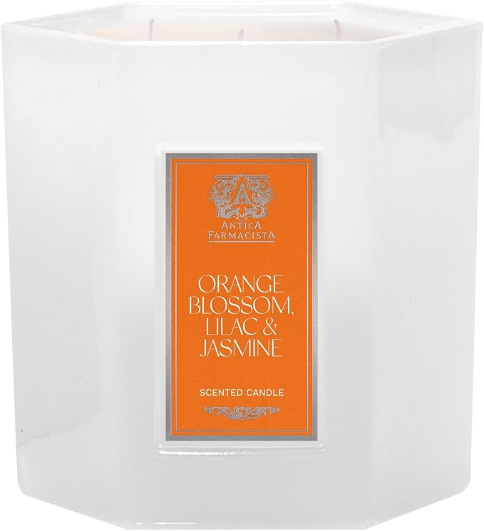 Antica Farmacista Three-Wick Candle - Decorative Home Candle - Long-Lasting & Premium Scented - Luxury Gift - Orange Blossom, Lilac & Jasmine, 25 oz