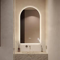 Arched Shaped LED Bathroom Mirror with dimming Lighting, 24V, 3 Color temperatures, defogger, 5MM Silver Glass (51" L x 27" W)