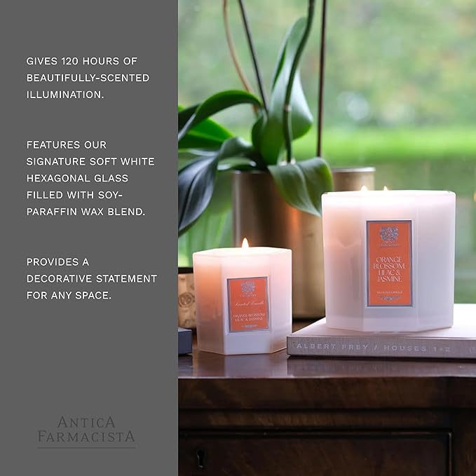 Antica Farmacista Three-Wick Candle - Decorative Home Candle - Long-Lasting & Premium Scented - Luxury Gift - Orange Blossom, Lilac & Jasmine, 25 oz