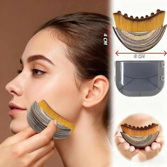 Lymphatic Contour Face Brush Face Lifting Brush Gua Sha Brush for Face Dry Lymphatic Massage Brush Face Depuffer Facial Tool (2PCS)