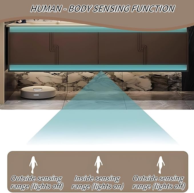 62IN Bathroom Vanity Set with Sink, Smart Defogging Vanity Mirror with 2 Light Strips | with Motion Sensing Light Strips, Bathroom Double Vanities with Sink Includes 2 Drawers (Mirror)
