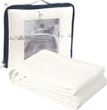 DOLLCENT 100% Cotton King Size Blanket for Bed, Premium Soft Combed Lightweight Blankets, Washed Breathable Cozy Bed Throw Blanket, Ivory King Cotton Blankets for All Season: Ivory (108"x90")