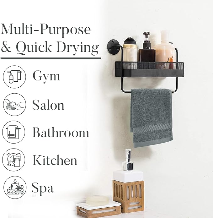 DAN RIVER 12-Pack Premium 100% Cotton Gray Face Towels – Reusable Face Towel Set, Soft & Absorbent Cotton Cloths for Bathroom & Body – Hand and Face Towels, 550 GSM (12x12 in)