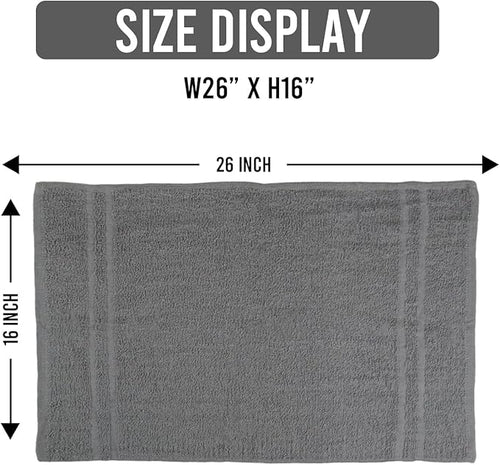 24 Pack Dark Grey Hand Towel 100% Cotton Spa Towel – 16x27 inches Highly Absorbable Facial Towels Gym, Hair Towel and Face Towel Bulk Small Towels (Not Bleach Proof)