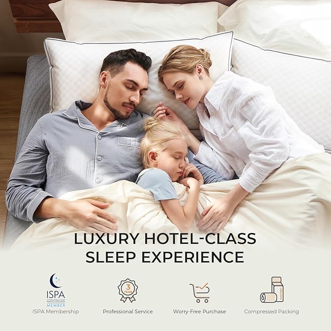 Sweetnight Standard Pillows Set of 2, Hotel Bed Pillows Fluffy Gusseted for Neck and Shoulder, Back Side Sleeper Pillows, 18"X24"