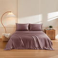THXSILK 100% Pure Mulberry Silk Duvet Cover Set 3 Piece, 6A+ Grade Luxury Soft Bedding Silk Sheets for Hair and Skin, 1 Pcs Duvet/Quilt/Comforter Cover with 2 Zippered Pillowcases (Purple, Twin)