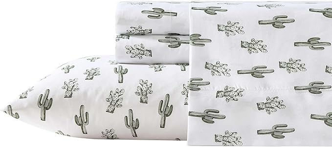 Wrangler - Full Bed Sheets, Ultra-Soft & Lightweight Bedding with Matching Pillowcases, Lightweight Bed Set for All Season Comfort, Oeko-Tex Certified (Cacti Green)