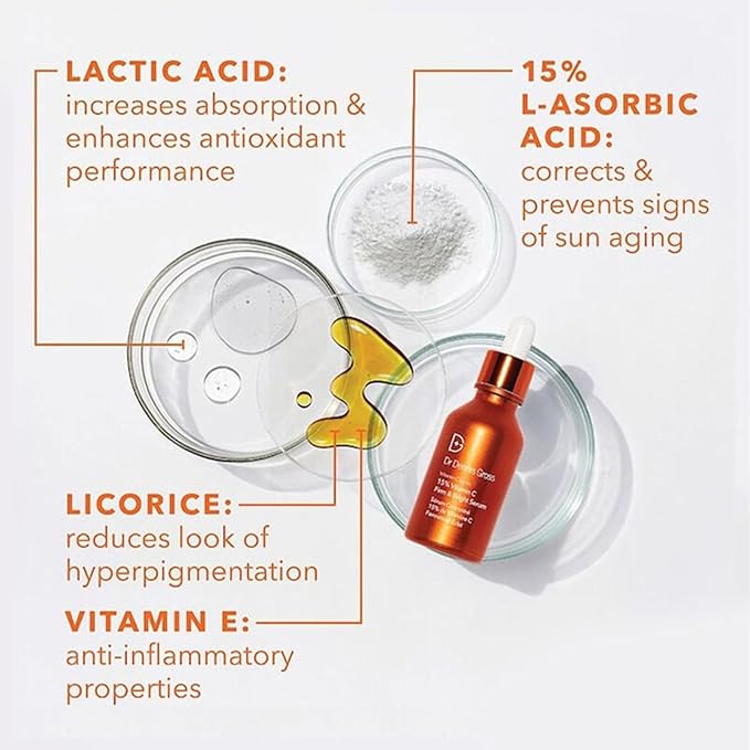 Dr Dennis Gross Vitamin C Lactic 15% Firm & Brighten Serum: Visibly Improve Signs of Aging, 1 oz