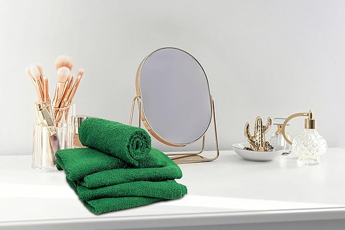 Softolle Salon Towels – Pack of 24 (16"x27") 100% Cotton Ring Spun – Ultra Soft, Highly Absorbent Hand Towels – Bulk for Spa, Gym & Salon (Dark Green, Salon Towels – Pack of 24 (16"x27"))