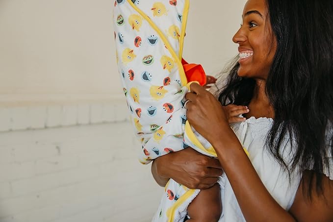 Copper Pearl Hooded Bath Towels Premium Knit/Terry Cloth Baby Towels with Hood, Pockets, and Cool Designs - Great to Gift and Make Bath Time Fun - Baby Bath Towel, Sesame Scribbles