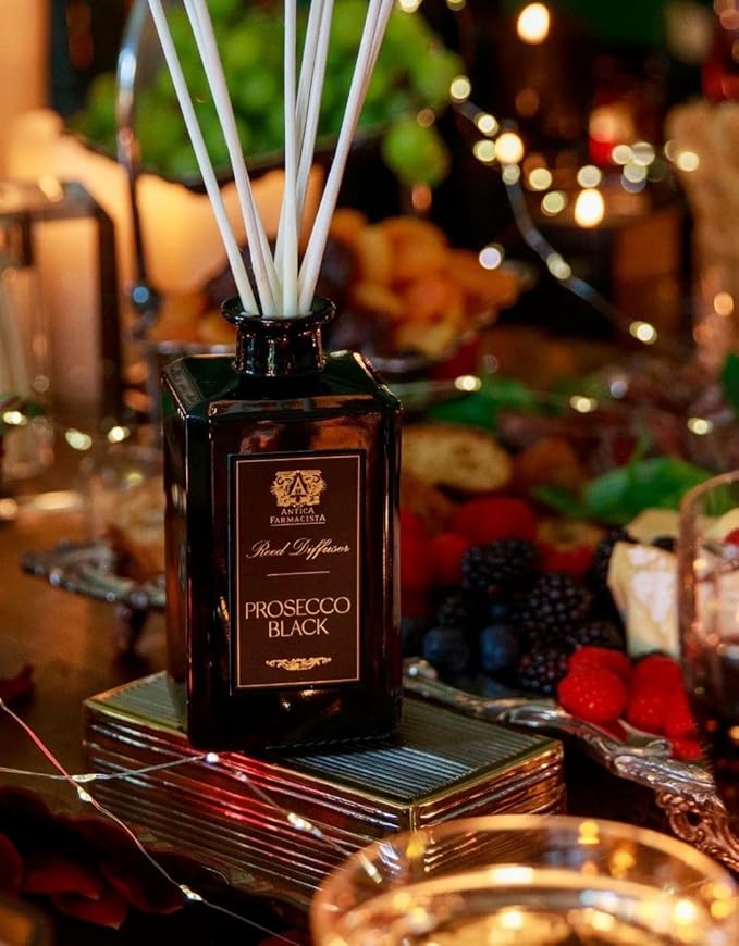 Antica Farmacista Home Ambiance Diffuser - Long-Lasting Reed Scent Diffuser - Luxury Room Freshener Gift - Prosecco Black, 10.8 fl oz