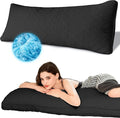 Ubauba Memory Foam Body Pillow, Full Large Body Pillows for Adults, Firm & Fluffy Long Bed Pillows for Sleeping (20x54 inch, Black)