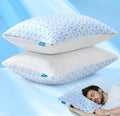 QUTOOL Firm Pillow Shredded Memory Foam(Adjustable Loft), Cooling Supportive Side Sleeper Pillows for Sleeping, Standard Size Set of 2, for Adults,CertiPUR-US Certified