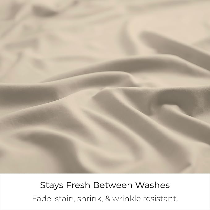 Mellanni Bed Skirt Full Size - Bed Skirting - 15-Inch Tailored Drop Pleated Dust Ruffle - Hotel Luxury Bedding - Wrinkle, Fade, Stain Resistant - 1 Bedskirt (Full, Beige)