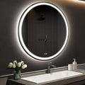 APRILSOUL 36 Inch Round LED Bathroom Mirror with Lights, Makeup Mirror with Front and Backlit, Anti-Fog, 3 Colors and Dimmable Light