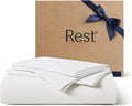 REST® Evercool®+ Starter Sheet Set, Twin Size, White, Breathable Bed Sheets for Hot Sleeper and Night Sweats, with Pillowcases, Ionic+ Self-Cleaning Silver Yarn for Sensitive Skin, 3PCS No Flat Sheet