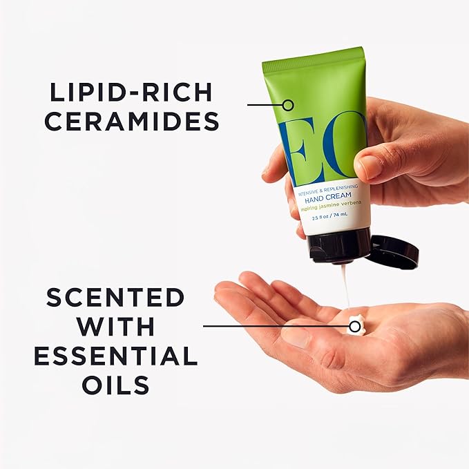 EO Hand Cream, 2.5 Ounce (Pack of 2), Jasmine Verbena, Moisturizer for Dry Skin