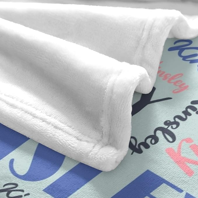 Name Blanket Personalized Blanket for Adult Kids Flannel Customize Throw Blanket Custom (Color 11, 50 x 60 Inches)