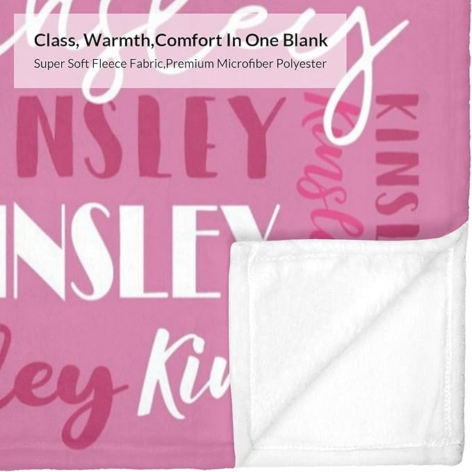Name Blanket Personalized Blanket for Adult Kids Flannel Customize Throw Blanket Custom (Color 06, 60 x 80 Inches)