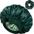 YANIBEST Silk Hair Bonnet for Sleeping, Double Layer Hair Bonnet with Elastic Tie Band for Curly Natural Hair Reduce frizz