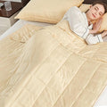 Weighted Blanket Kids (36"x48" 5lbs),Ultra Soft and Cozy Cooling Weighted Blanket Kids,Heavy Blanket with Machine Washable Soft Blanket, Beige