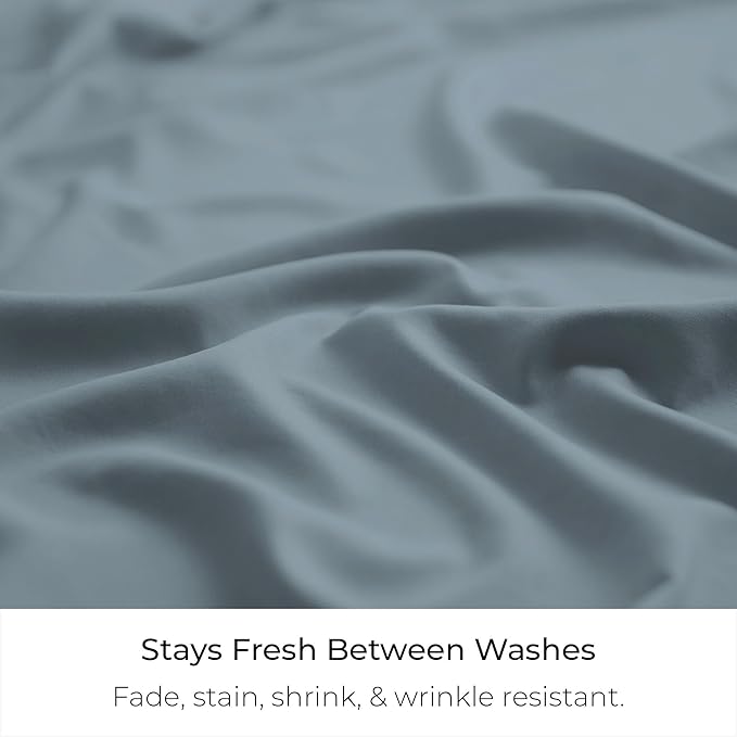 Mellanni Bed Skirt Twin Size - Bed Skirting - 15-Inch Tailored Drop Pleated Dust Ruffle - Hotel Luxury Bedding - Wrinkle, Fade, Stain Resistant - 1 Bedskirt (Twin, Blue Hydrangea)