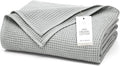 BOLL & BRANCH Waffle Bed Blanket - Twin/Twin XL, Shore - Luxury 100% Organic Cotton - Soft, Lightweight and Breathable - Textured Waffle Weave Design