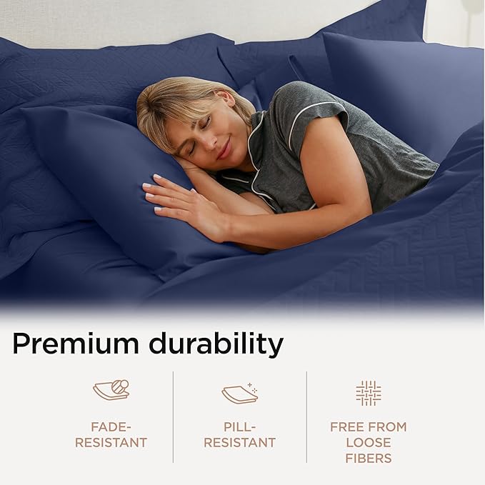 Threadmill Twin Sheet Set |656 Thread Count 100% Supima Cotton Sheets for Twin Mattress |Solid Sateen Twin Bed Sheets Set | 16” Deep Pocket | Soft Breathable 3-Piece Cooling Sheet Set | Folkstone Blue