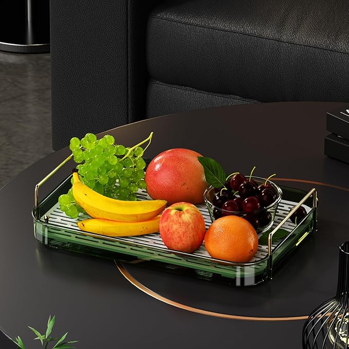 Seoneiro Whiskey Tray, Glass Cup Rack, Mug Holder, Coffee Cup Organizer, Bathroom Countertop with Drain Board Wine Glass Decorative Organizer, Food Tray, Kitchen Spice Rack