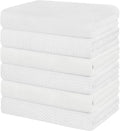 HOMEXCEL 6 Pack Bath Towel Set, (24 x 48 Inches) Microfiber Ultra Soft Highly Absorbent Bath Towels, Lightweight and Quick Drying Towels for Hotel, Bathroom, Spa and Beauty Parlor, White