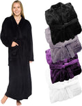 Womens Plush Fleece Bath Robe, Fluffy Long Bathrobe, Great Gift for Mother's Day, Grandma, Daughter, Sister, Wife, Friend