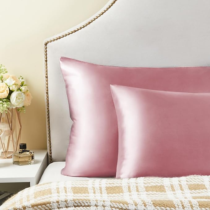 BEDELITE Satin Pillowcase for Hair and Skin, Super Soft and Cooling Similar to Silk Pillow Cases 2 Pack with Envelope Closure, Gift for Women Men(20"x36" King Size, Nostalgia)