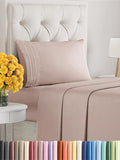 Twin XL Size 3 Piece Sheet Set - Extra Soft, Breathable & Cooling Sheets - Hotel Luxury Durable Bed Sheets for Women & Men - Deep Pockets, Easy-Fit & Wrinkle-Free Sheets - Dusty Pink Oeko-Tex Sheets