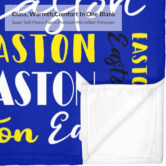 Name Blanket Personalized Blanket for Adult Kids Flannel Customize Throw Blanket Custom (Color 21, 60 x 80 Inches)